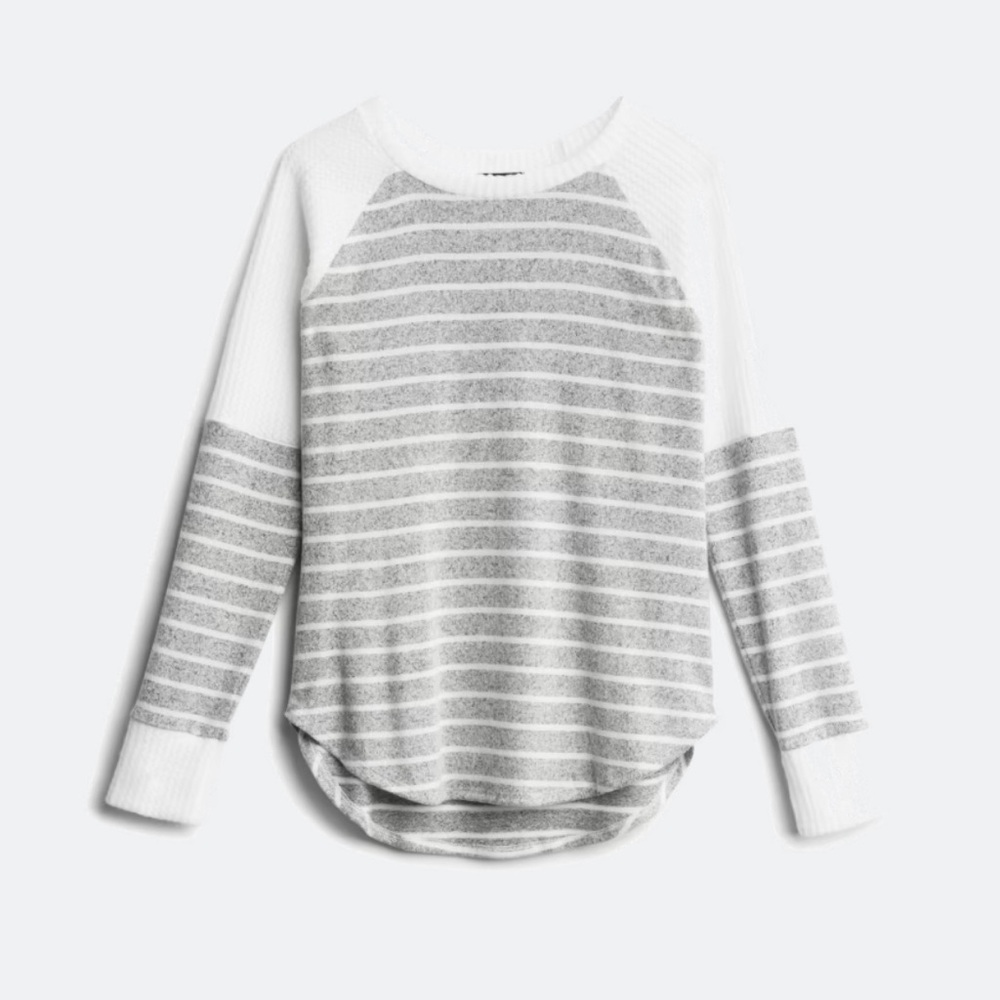 Collette 3Q Sleeve Stripe Knit Top size small